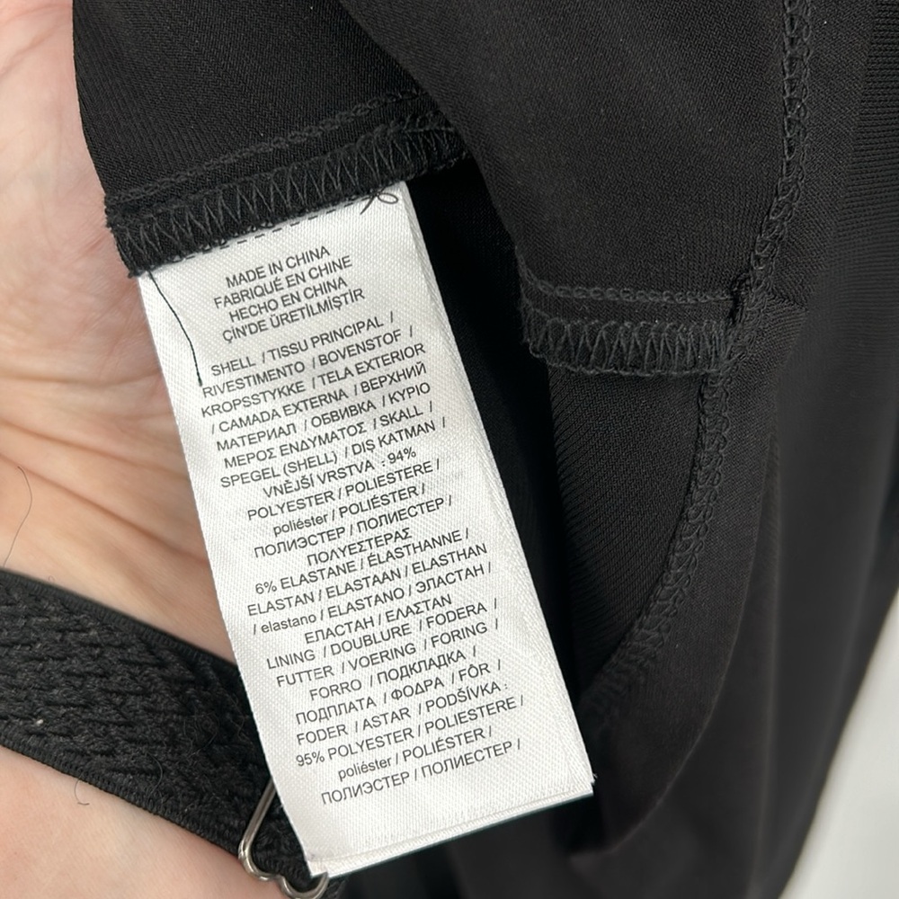 Lauren Ralph Lauren Womens Short-Sleeve Surplice Jersey Dress Size 6 Black LBD - Picture 6 of 10